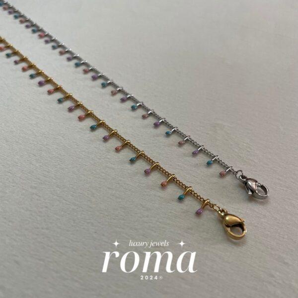 Pulseira de pé multicor